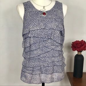 Ann Taylor Small Petite Ruffled Top